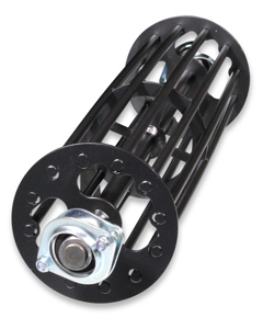 Idler roller convex cpl incl shaft & ball bearing f/belt 500